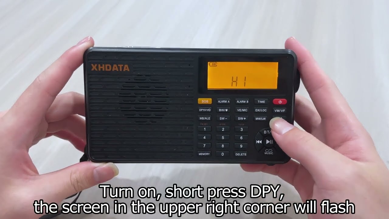 XHDATA D-109WB  How to Switch Display content？