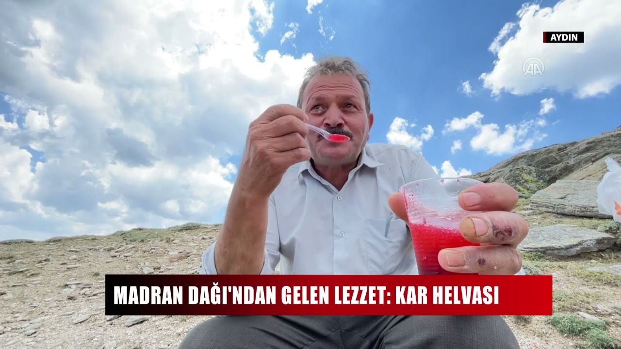 Aydın'da sıcaktan bunalanlara Madran Dağı'ndan gelen lezzet: Kar helvası