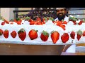 Classic Cake Recipe | Biggest Cake Recipe | Cream Cake | Strawberry Cake | Nawabs
