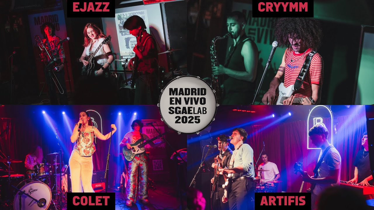Conciertos finales MADRID EN VIVO SGAE LAB 2025: EJAZZ | CRYYMM | COLET | ARTIFIS (Aftermovie)