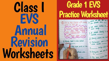 EVS Worksheet | Class 1 EVS Annual Revision Worksheet | Class 1 EVS Sample paper