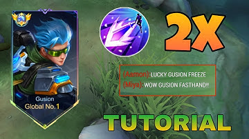 GUSION NEW DOUBLE 1ST SECRET TRICK FULL TUTORIAL!!
