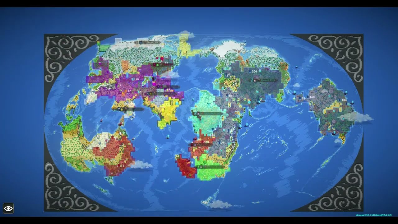 Timelapse of Tellurus In World Box (with ModernBox 3)