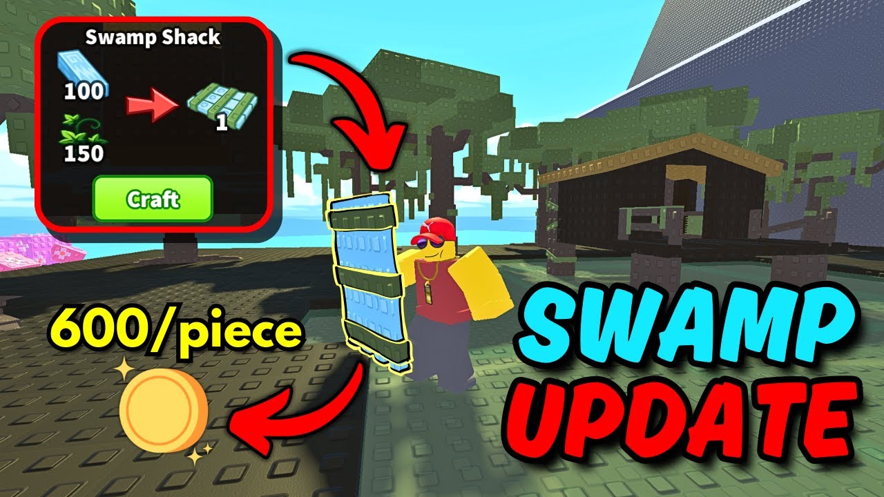 Swamp Update in Roblox Build An Island. Get the Most Expensive Craft!