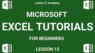 Microsoft Excel Tutorials For Beginners Lesson 15