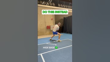 Short vs Wide Base on Your Tennis Backhand. #tennis #tennisbackhand #backhand #tennisfootwork