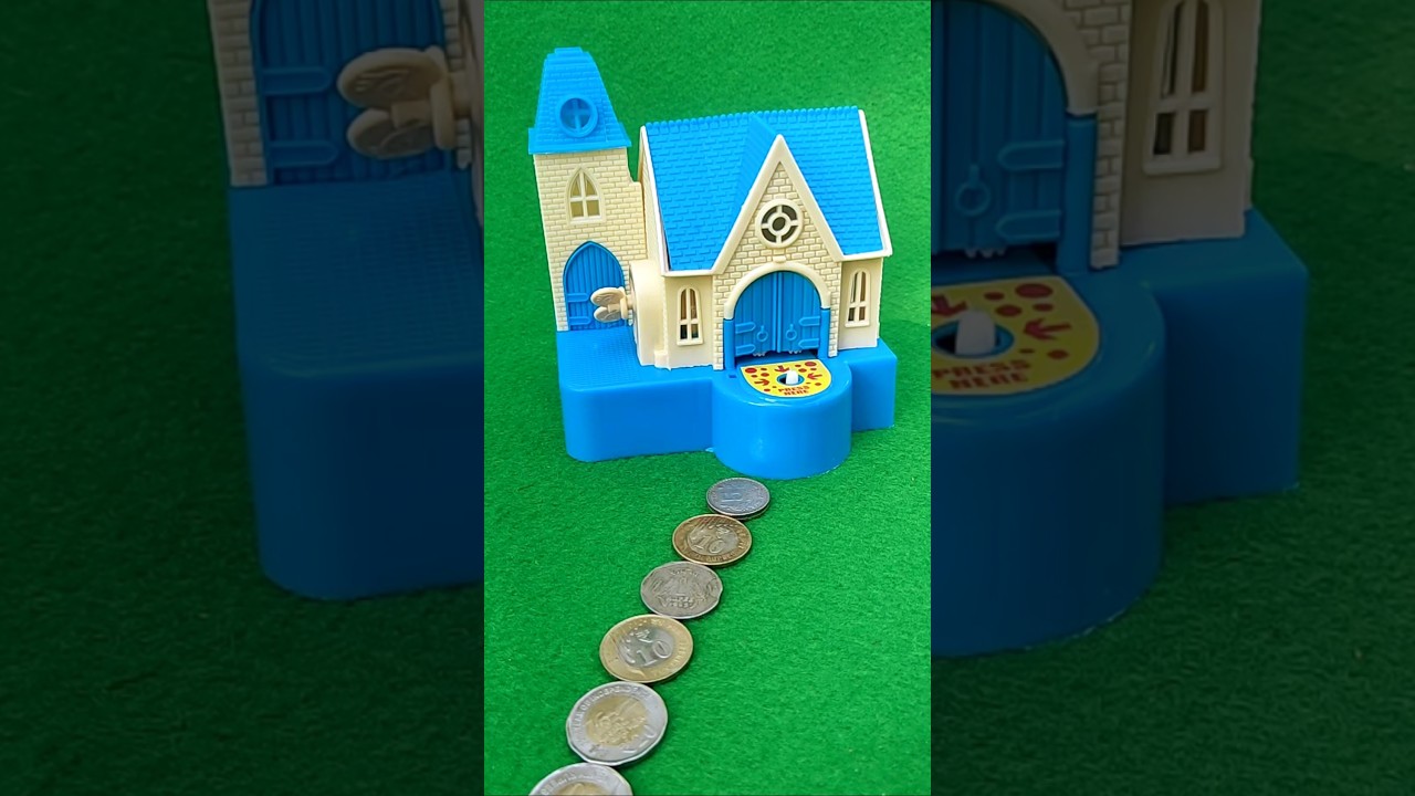 MINI cat house💰🏠 blue colour bank house(JS-08)