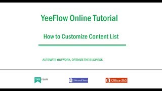Customize your own lists in YeeFlow