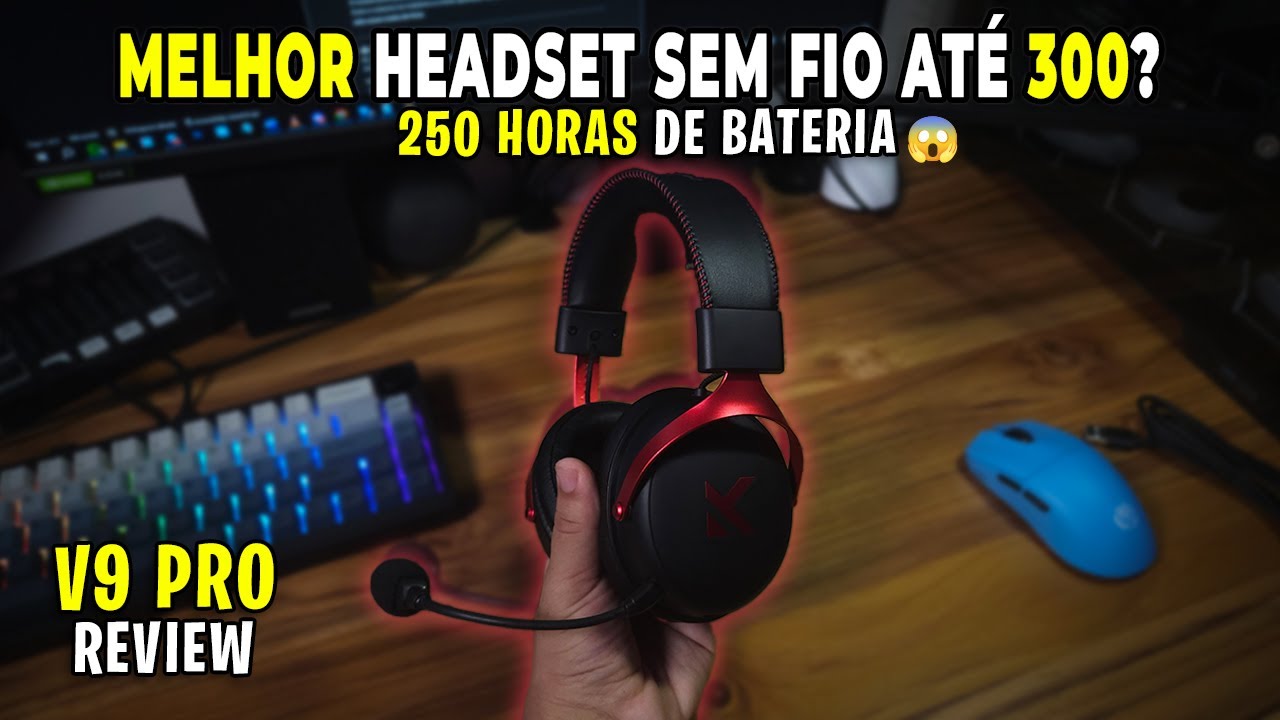 HEADSET SEM FIO COM 250H DE BATERIA E MUITA QUALIDADE ! | Mchose V9 Pro ...
