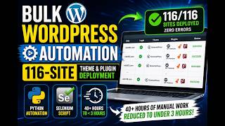 Bulk WordPress Automation: Installing Theme & Plugins on 116 Sites with Python! 🐍