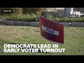 Democratic voters leading in early voting turnout as Senate candidates travel state