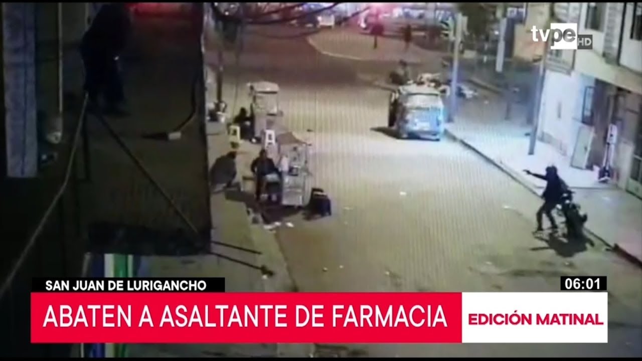 SJL: abaten a delincuente tras robar de 7 mil soles en una farmacia
