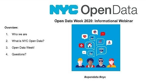 Open Data Week + NYC School of Data + Data through Design 2020 Informational Webinar