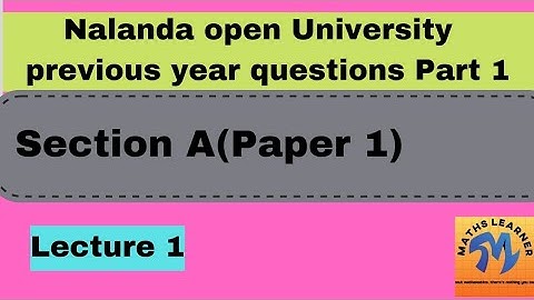 NOU previous year questions part 1| Section A| Set Theory|Maths Learner by Kirti|