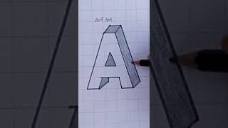 3d Drawing Letter A  How To Draw Capital Alphabet Lettering A  Easy Simple For Beginners