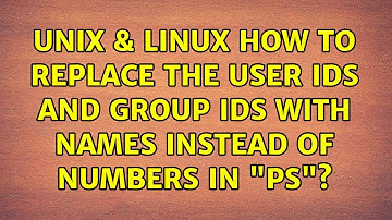 Unix & Linux: How to replace the user IDs and group IDs with names instead of numbers in "ps"?