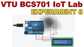 BCS701 IoT Lab Experiment 8 | Gas Leakage Detection System | bcs701 iot lab program 8