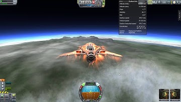 KSP SSTO Reentry and landing