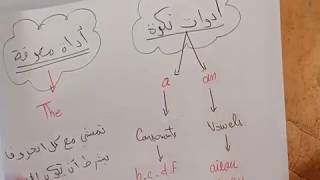 شرح دروس الكتاب المدرسي لغة انجليزية اولى متوسط صفحة 51 شرحthe an a