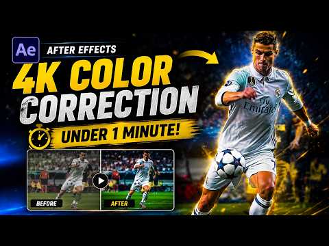 Master 4K Color Correction FAST! ⚡  After Effects Beginner Guide