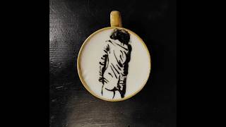 Drawing lonely girl on coffee #art #coffee #shorts