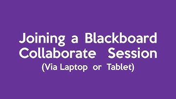 Walk-through: Joining a Blackboard Collaborate Session