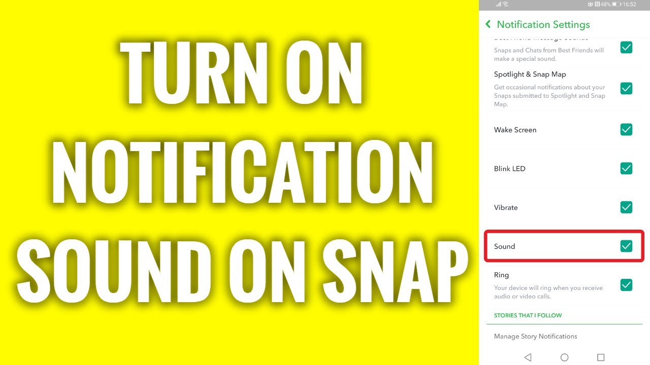 How To Turn On Notification Sound On Snapchat App YouTube