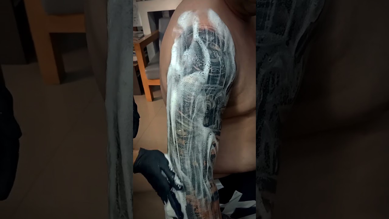 Amazing Cover Up old tattoo become a great Samurai temple tattoos