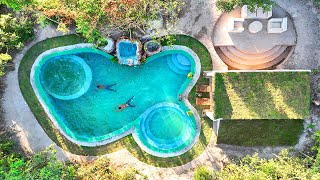 199 Days I Build Million Dollars Summer Holiday Underground Swimming Pool with Modern Villa House