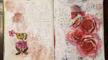 Grateful Heart Mixed Media Art Journal Page