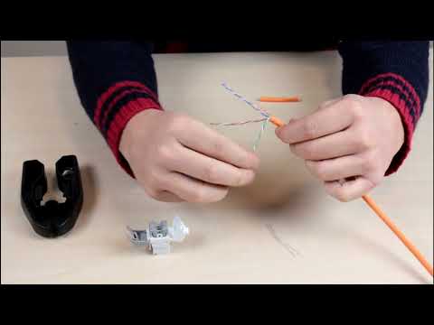 Video tutorial: connettorizzazione presa Easy Crimp Compact CCS Cat.6 UTP - video from QUBIX