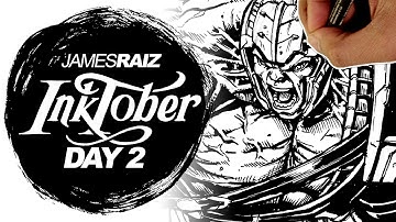 DRAWING GLADIATOR HULK - INKTOBER DAY 2