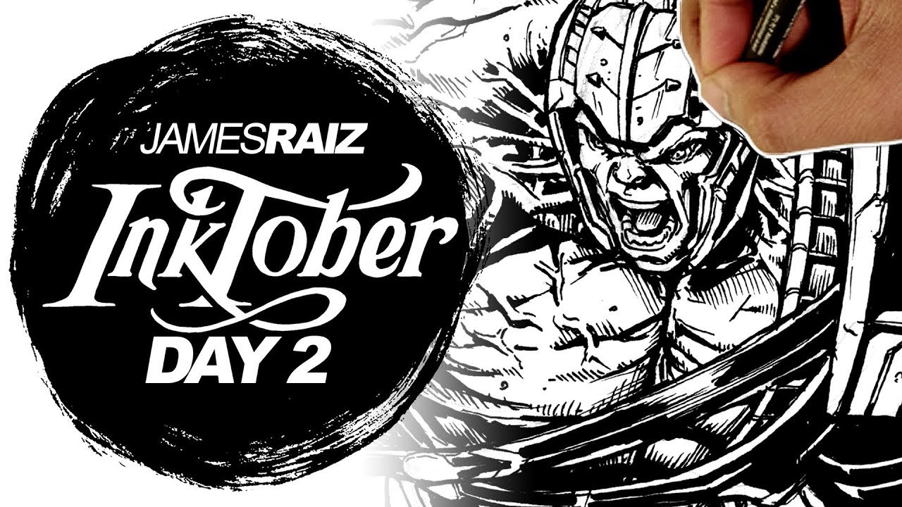 DRAWING GLADIATOR HULK - INKTOBER DAY 2