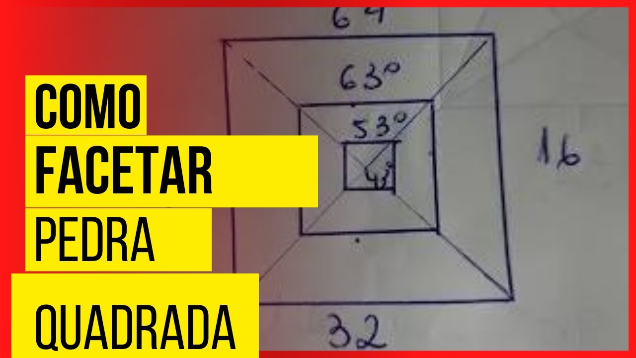 Como facetar pedra quadrada,passo a passo. Parte 1