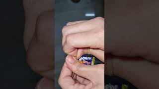 Alpenliebe fraud. Empty packet, no toffee only air inside.