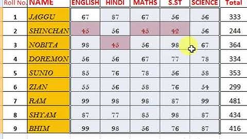 FORMATTING WORKSHEET IN MS EXCEL