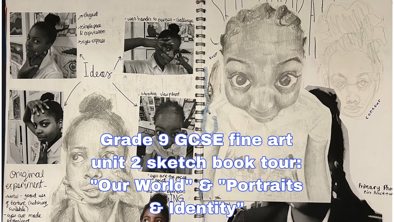Grade 9|GCSE fine art unit 2 sketchbook tour|babyteefff