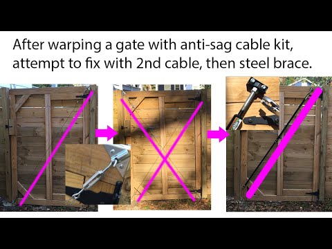 Attempting to Fix Warped Gate from Anti-Sag Cable with True Latch Metal Brace