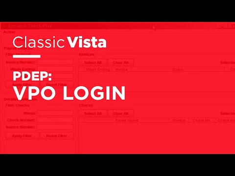 Classic Vista - PDEP - VPO Login