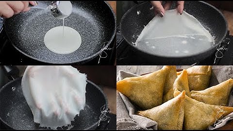 WRAPPER Using Liquid Dough in 2 minutes | Easy Samosa & Spring Roll Sheets / No Kneading No Rolling