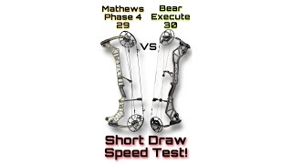 Mathews Phase4 29 vs Bear Execute 30 Short Draw Speed Test By Mike s Archery