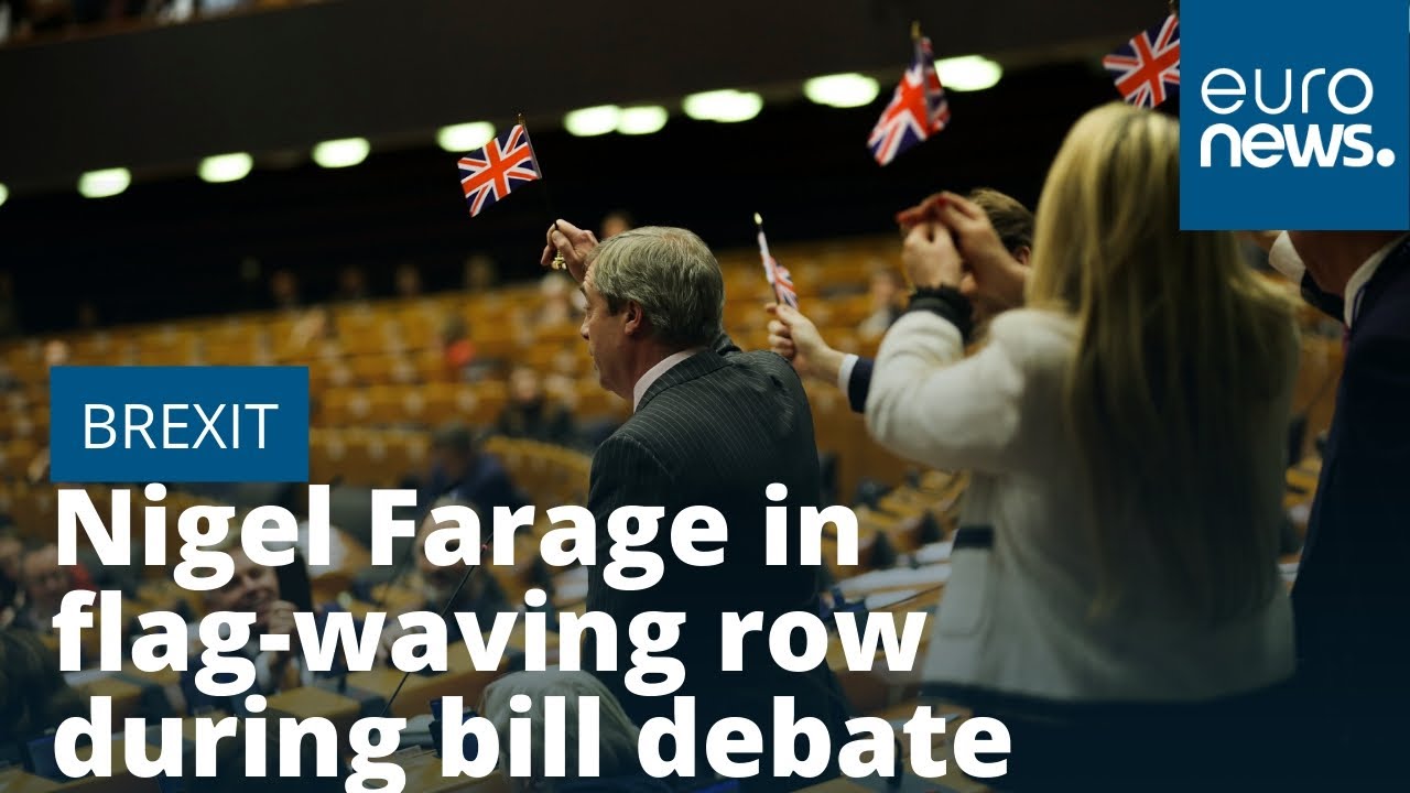 Téléchargement gratuit Images Watch Nigel Farage In Flag Waving Row During Brexit Bill Debate dernière par