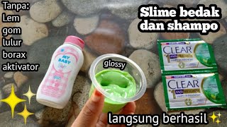 Cara membuat slime dari bedak dan shampo