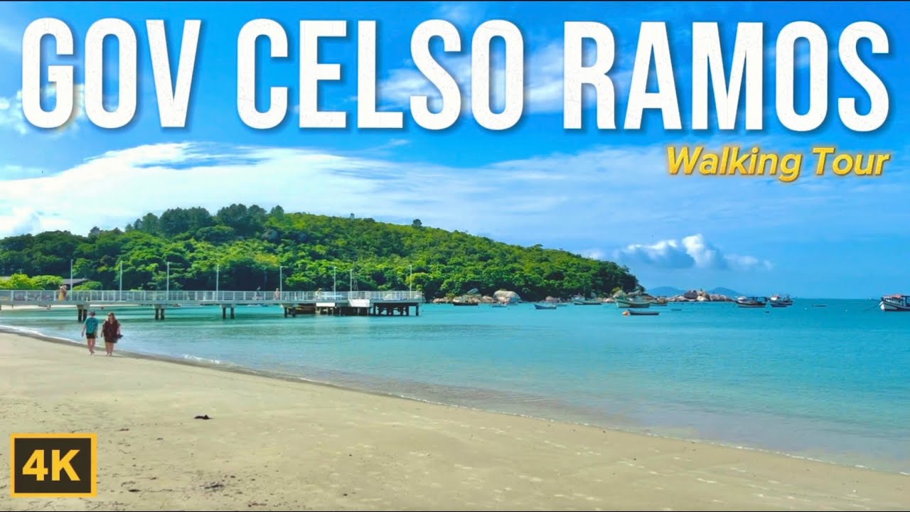 EXPLORAMOS 3 PRAIAS PARADISÍACAS  DE GOVERNADOR CELSO RAMOS | Walking Tour 4K 60 FPS