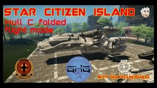Star Citizen Island - Hull C retracted size comparison.