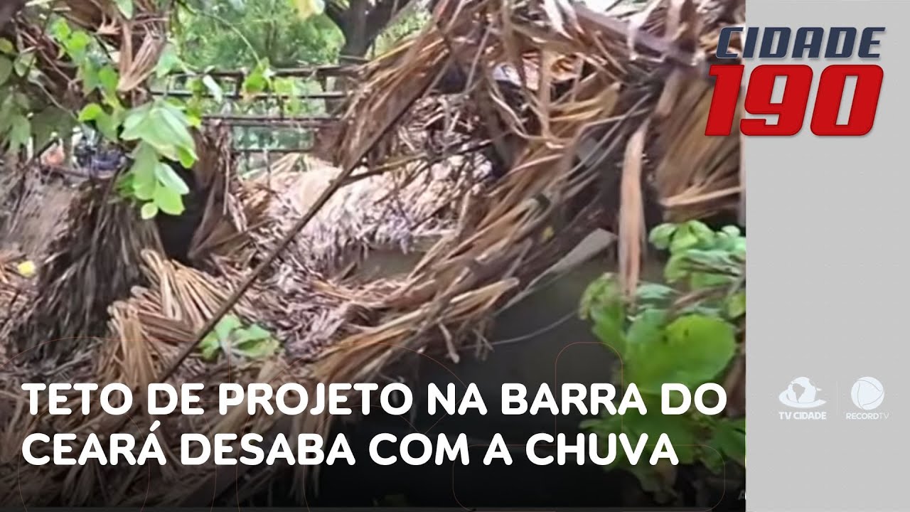 Teto de projeto na Barra do Ceará desaba com a forte chuva na manhã de hoje | Cidade 190