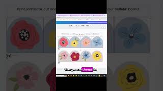 Free Canva flower bulletin board borders for teachers and classrooms