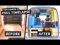 VAN BUILD Time Lapse From START TO FINISH | Tiny Camper Van Conversion