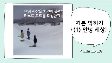[러스트 코-코딩] 1회 기본 익히기 - (1) 안녕 세상!
