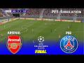 Arsenal vs Paris Saint Germain | UEFA Champions League | FINAL | PES 21 Simulation
